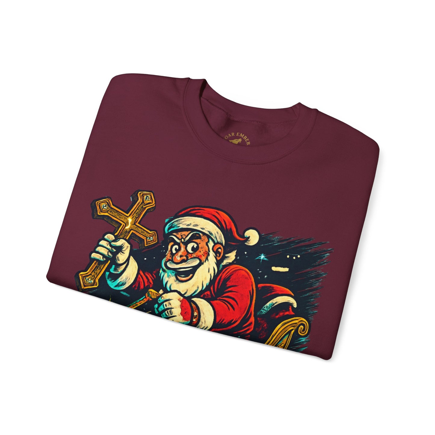 Santa Sleighing Christmas - Unisex Roar Ember Sweatshirt