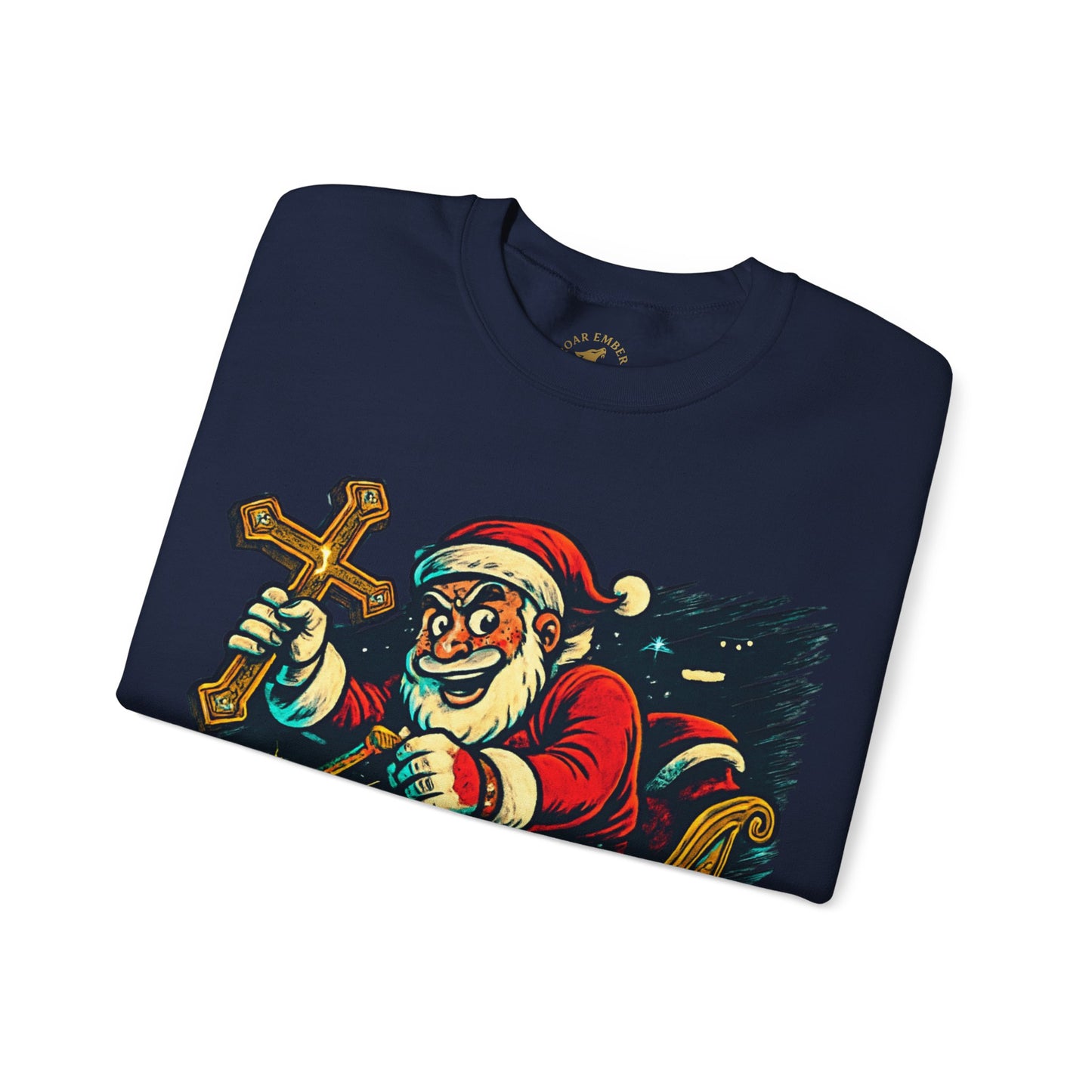 Santa Sleighing Christmas - Unisex Roar Ember Sweatshirt