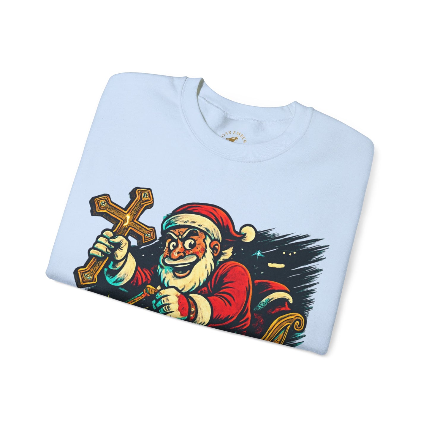 Santa Sleighing Christmas - Unisex Roar Ember Sweatshirt