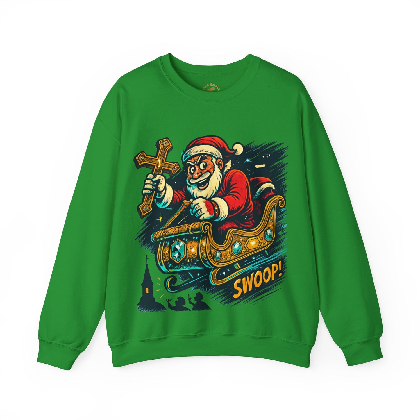 Santa Sleighing Christmas - Unisex Roar Ember Sweatshirt
