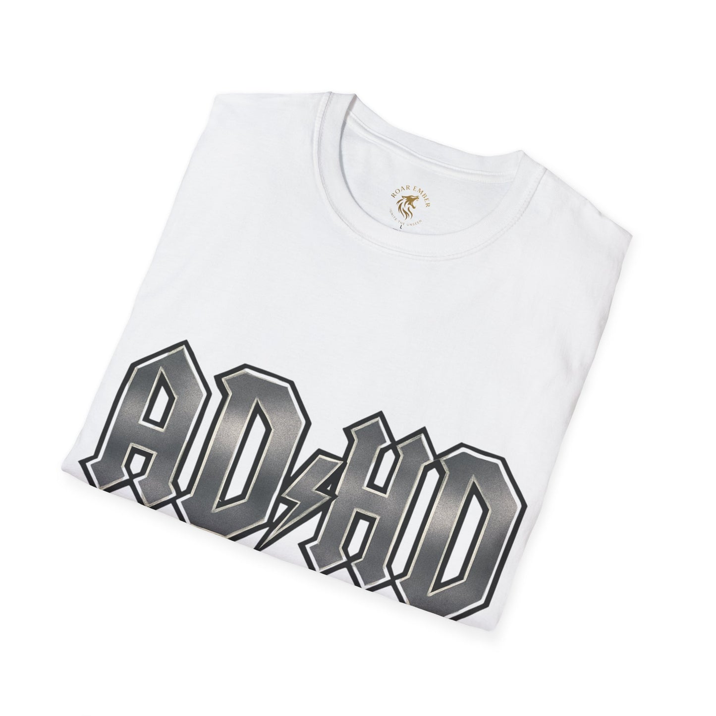 Rockin' AD/HD Unisex Softstyle T-Shirt - Not all disabilities are visible