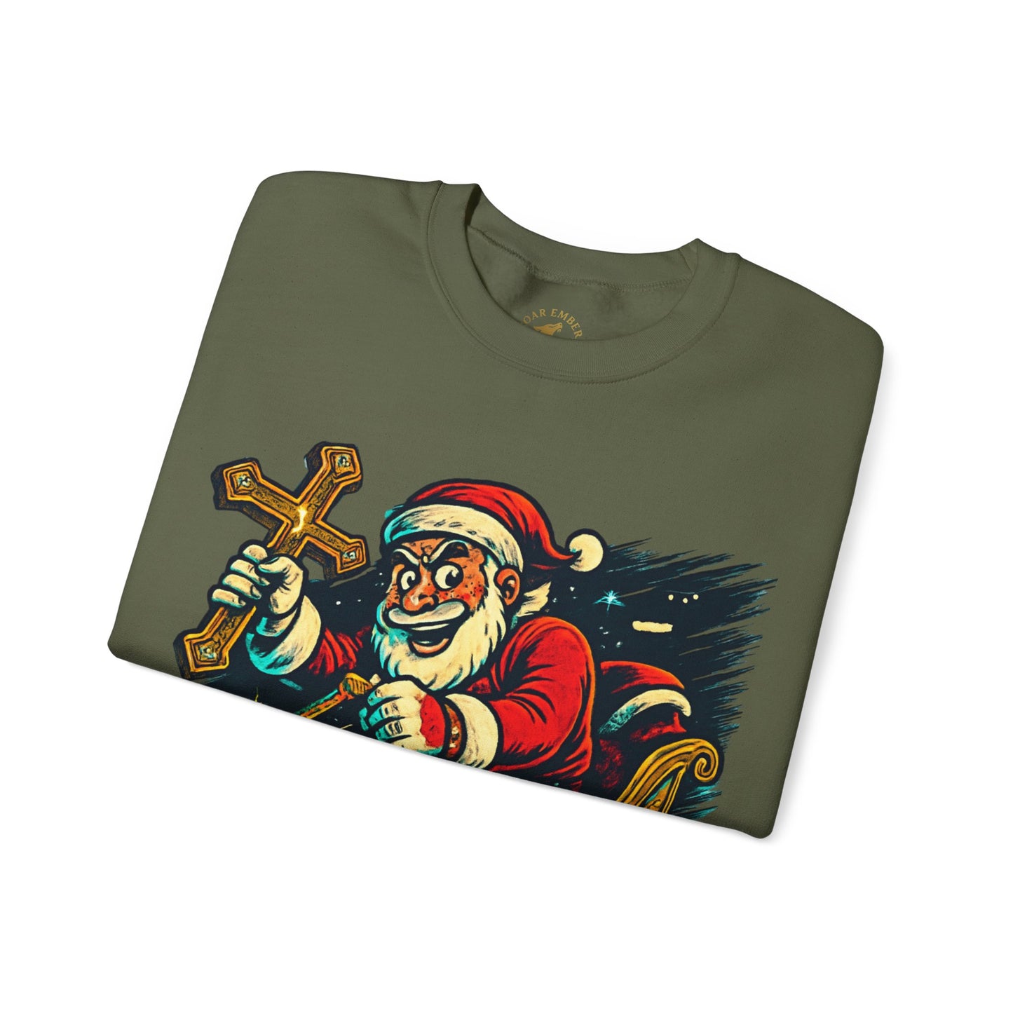 Santa Sleighing Christmas - Unisex Roar Ember Sweatshirt