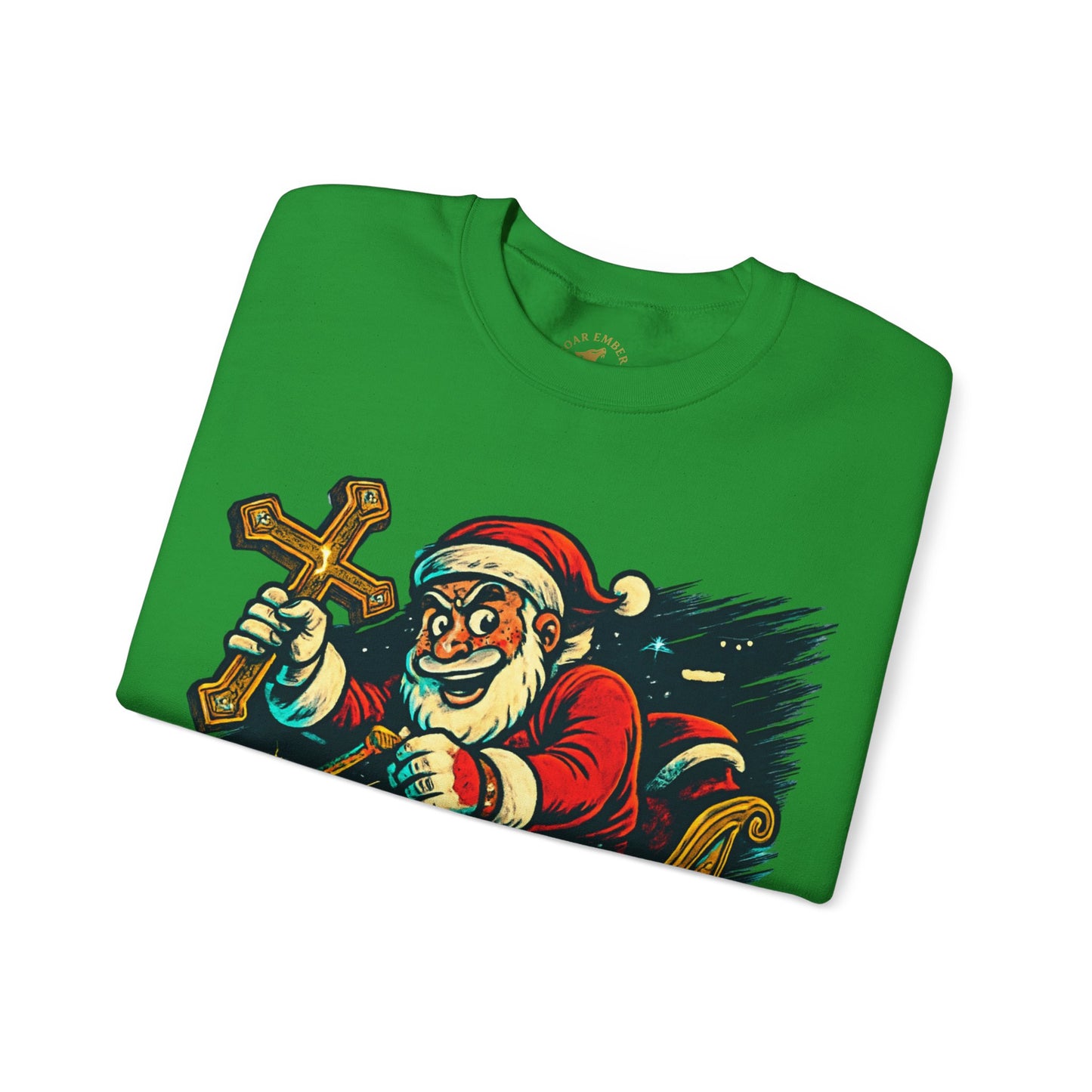 Santa Sleighing Christmas - Unisex Roar Ember Sweatshirt