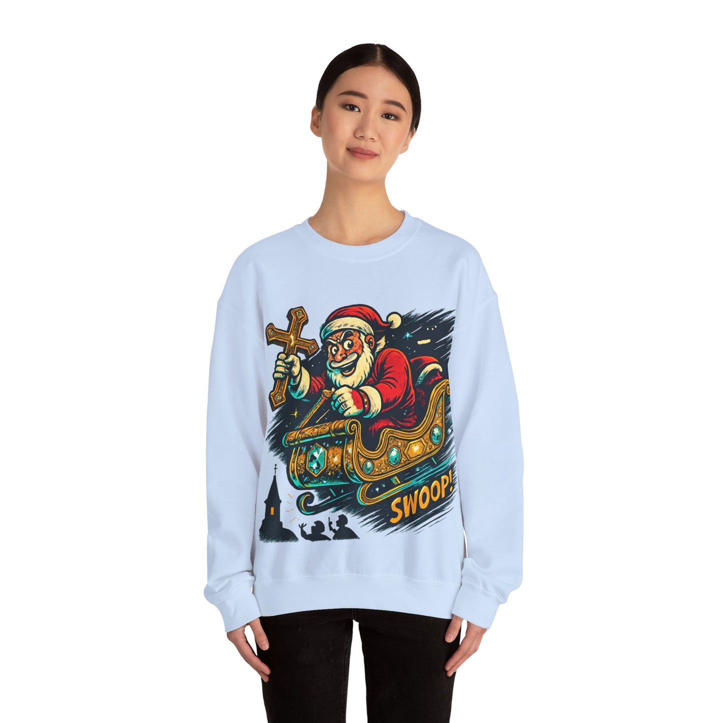 Santa Sleighing Christmas - Unisex Roar Ember Sweatshirt
