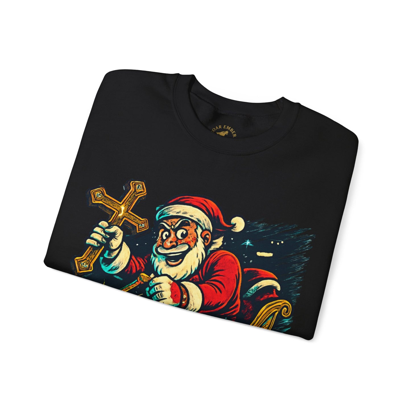 Santa Sleighing Christmas - Unisex Roar Ember Sweatshirt