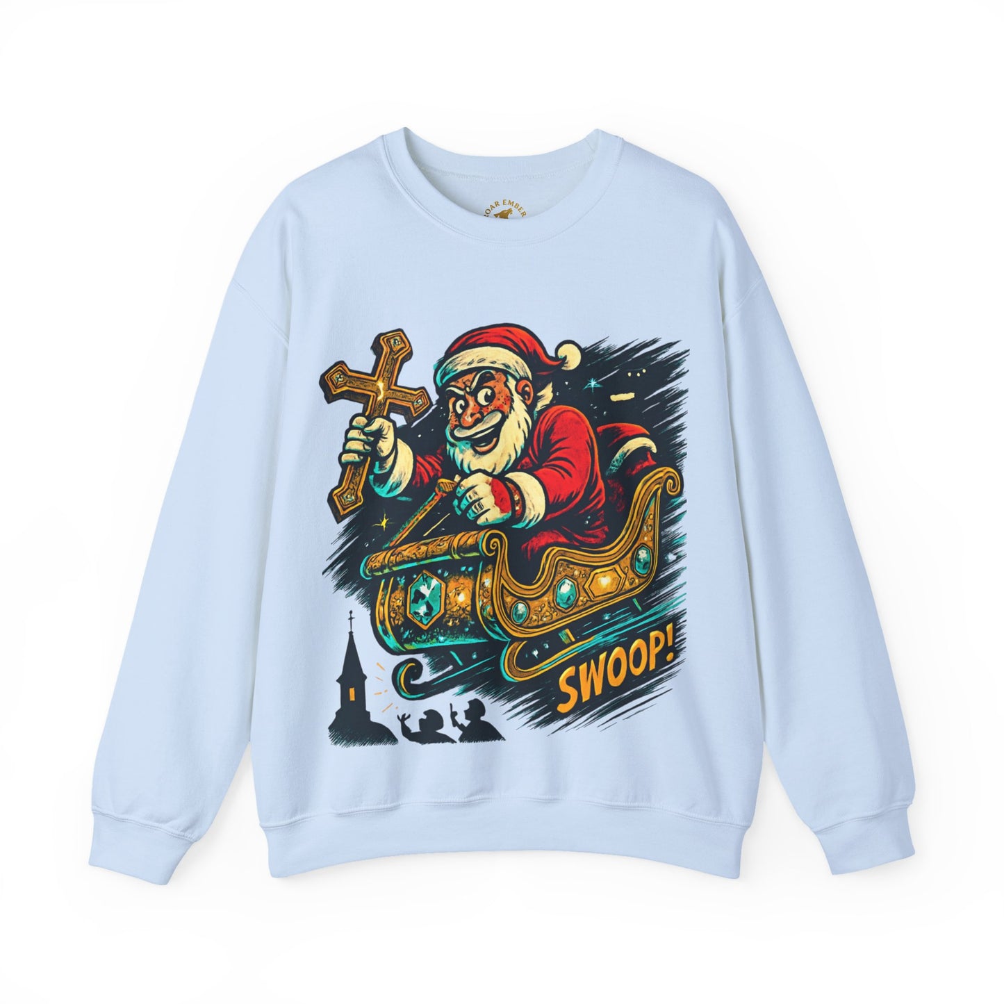 Santa Sleighing Christmas - Unisex Roar Ember Sweatshirt