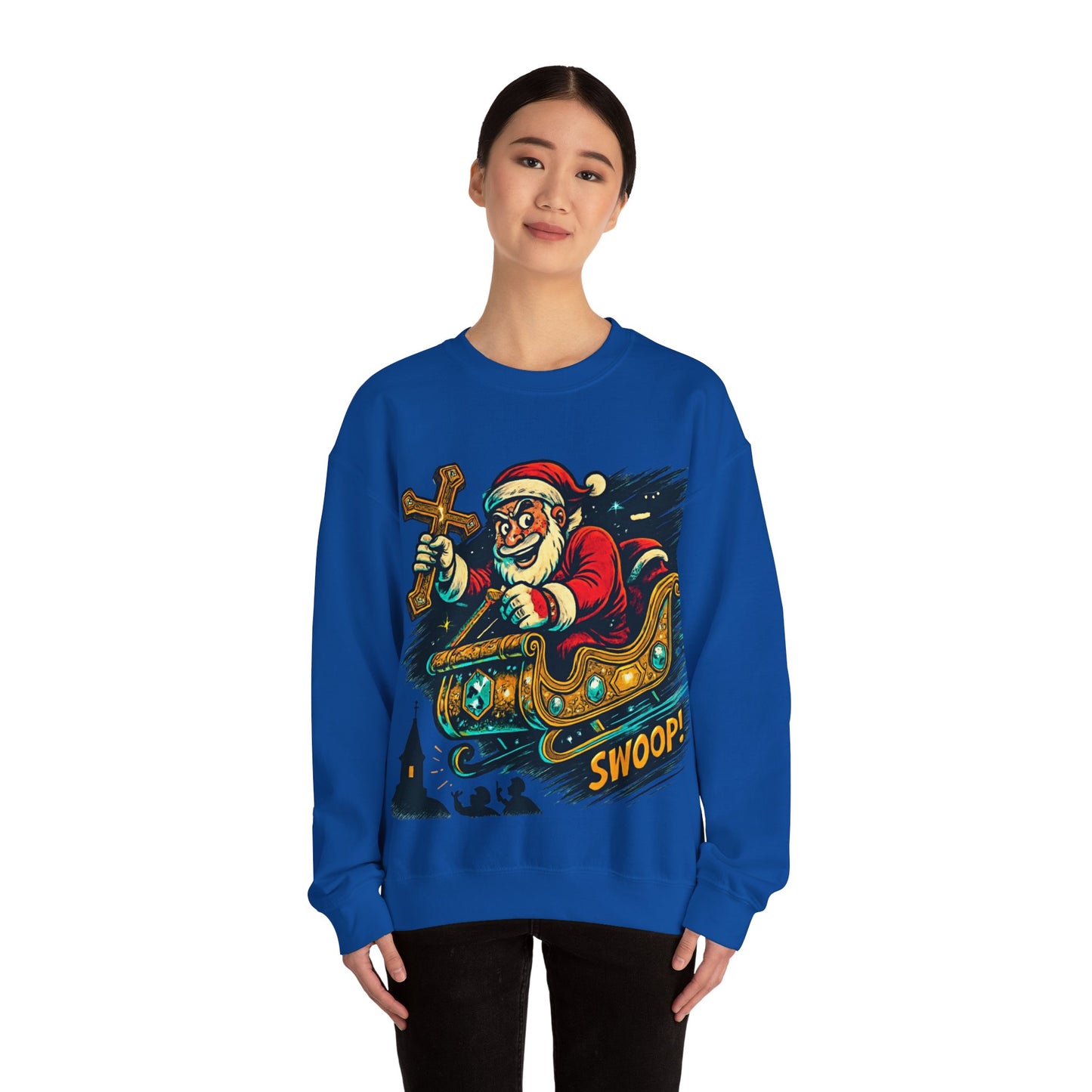 Santa Sleighing Christmas - Unisex Roar Ember Sweatshirt