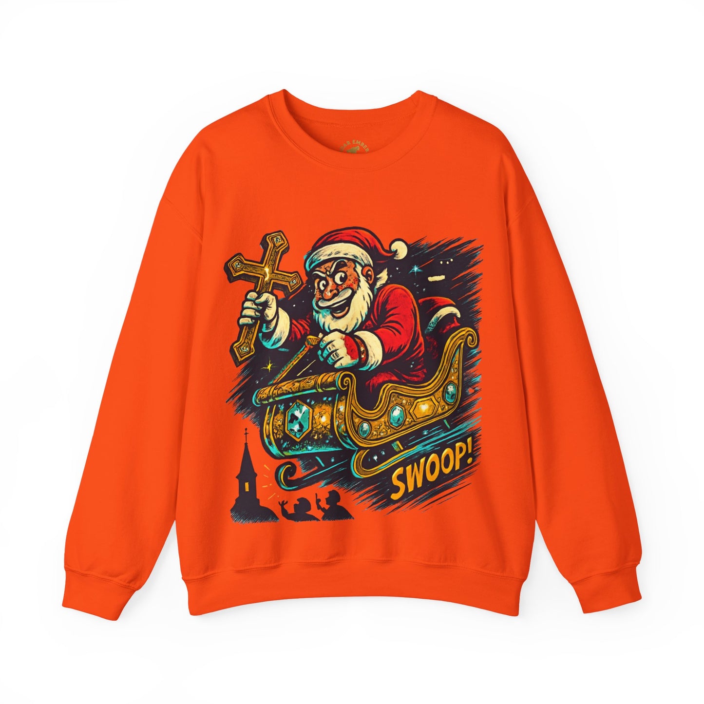 Santa Sleighing Christmas - Unisex Roar Ember Sweatshirt
