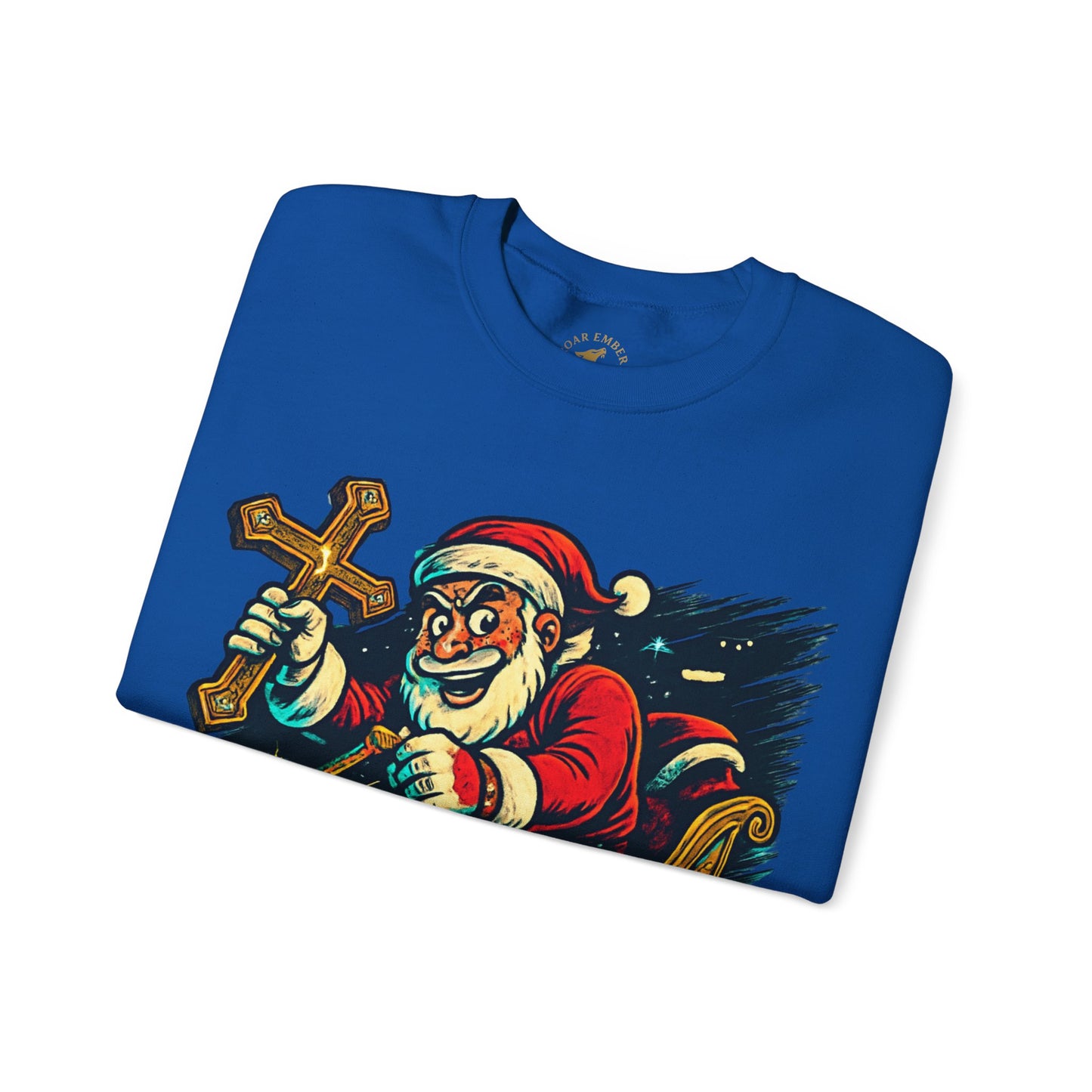 Santa Sleighing Christmas - Unisex Roar Ember Sweatshirt
