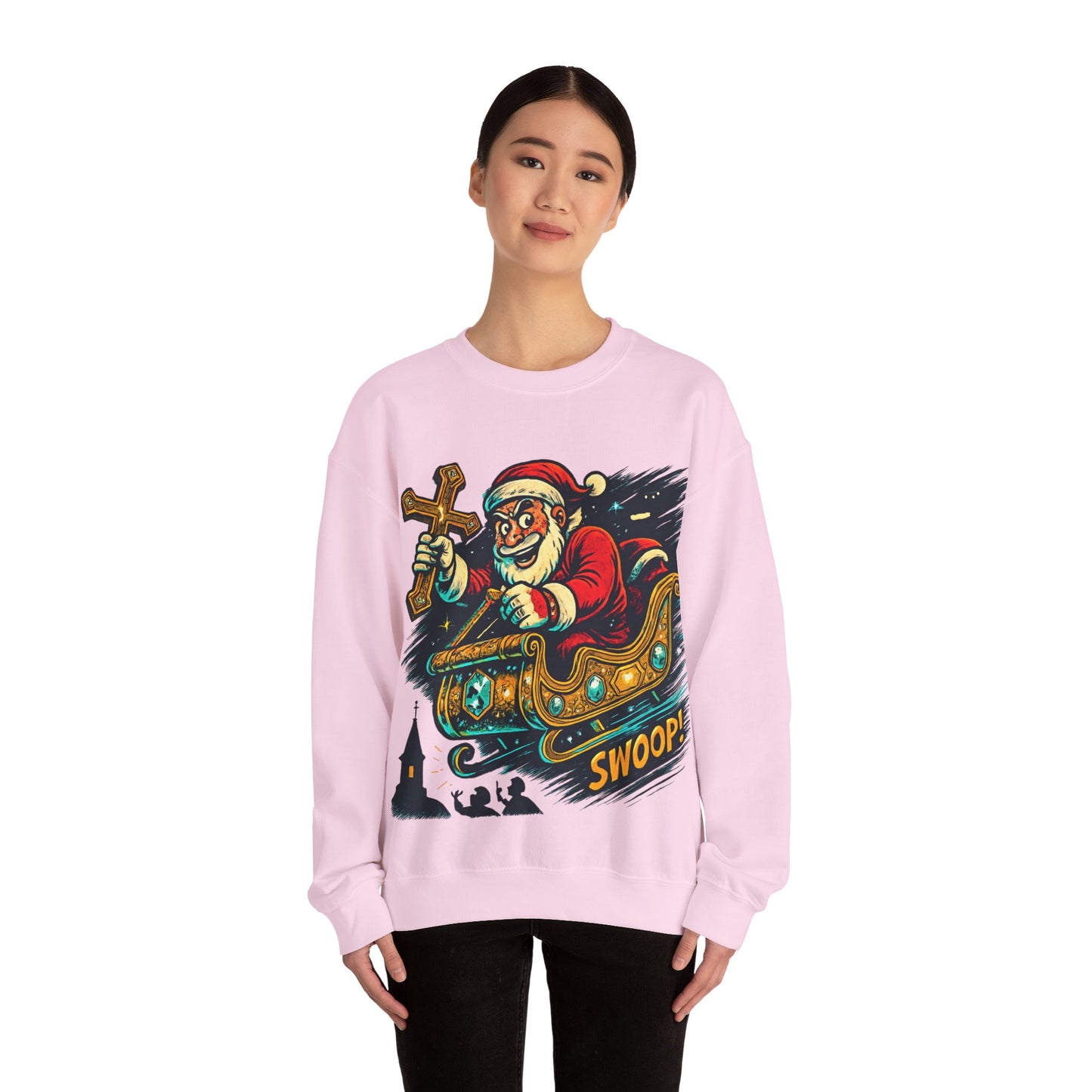 Santa Sleighing Christmas - Unisex Roar Ember Sweatshirt