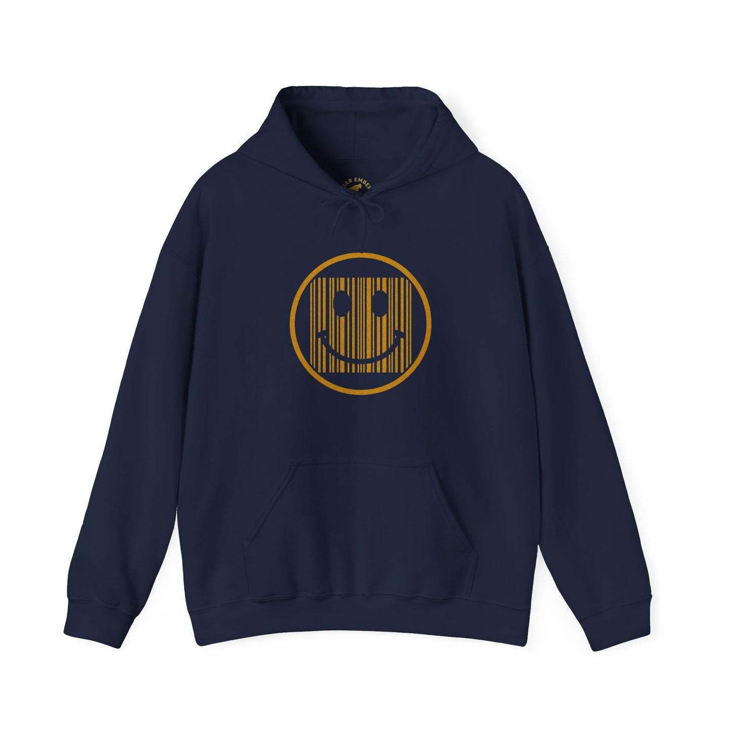 Barcode Smiley — Roar Ember Hoodie
