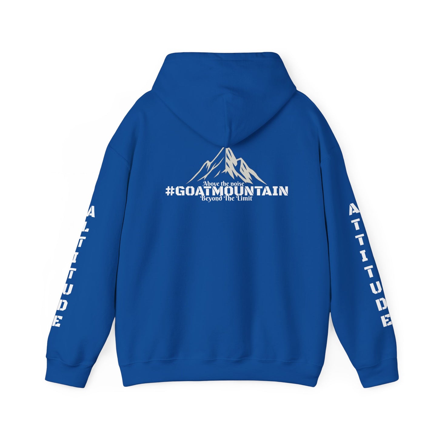 GOAT Mountain Altitude x Attitude Hoodie – Beyond the Limit Mountain Graphic | Motivational Gym & Streetwear