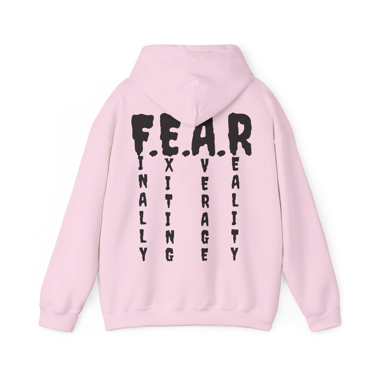 F E A R Acronym Roar Ember Hoodie // Finally Exiting Average Reality
