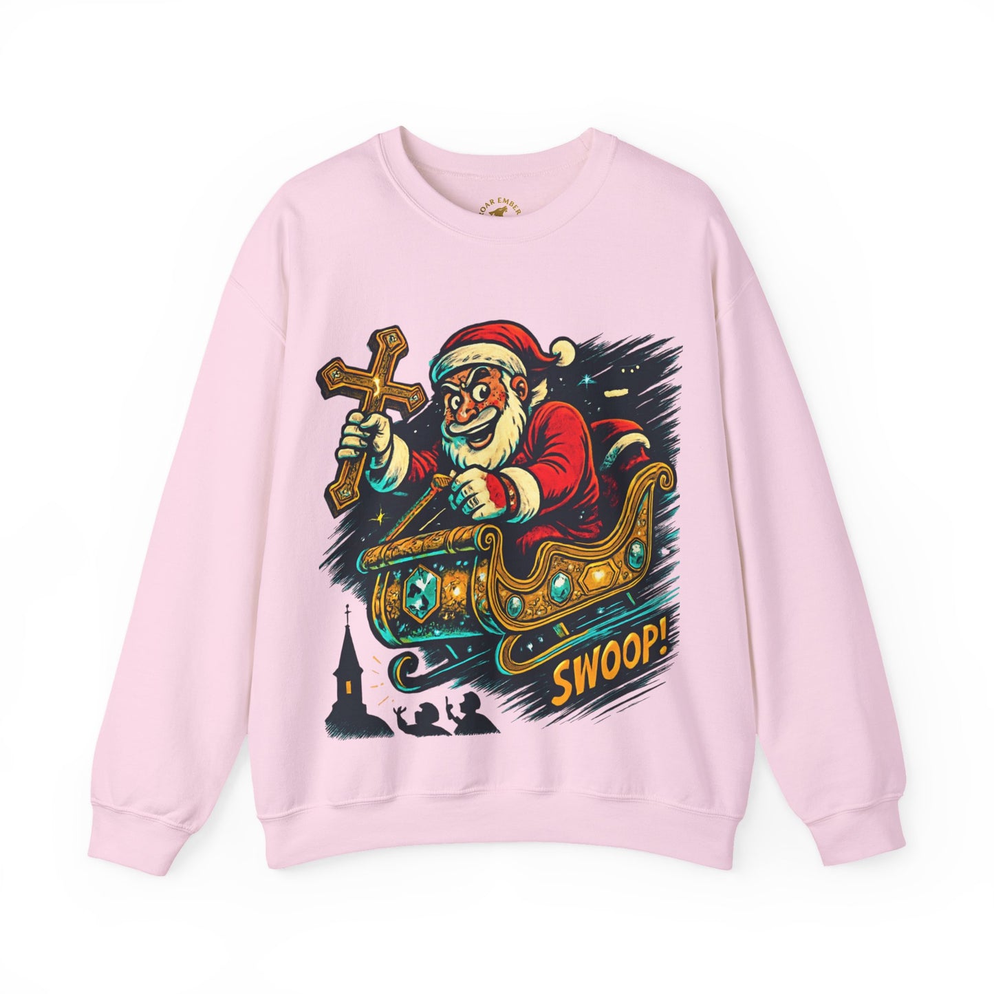 Santa Sleighing Christmas - Unisex Roar Ember Sweatshirt