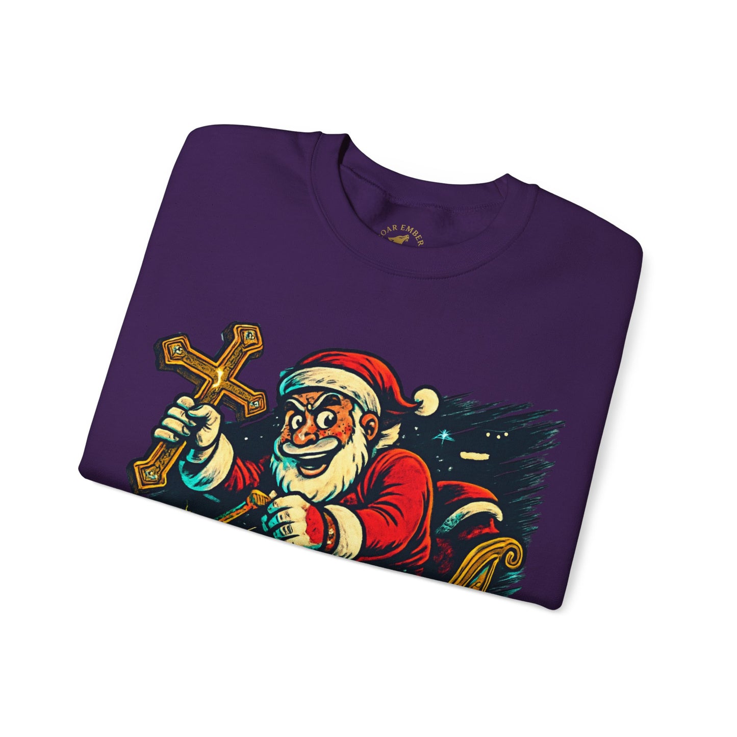 Santa Sleighing Christmas - Unisex Roar Ember Sweatshirt