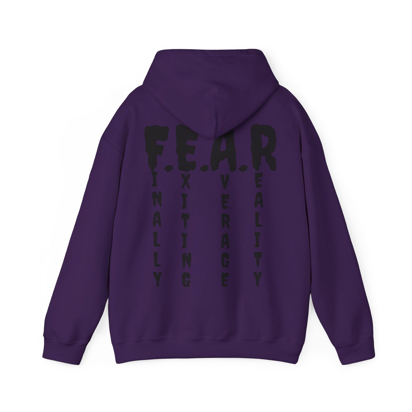 F E A R Acronym Roar Ember Hoodie // Finally Exiting Average Reality