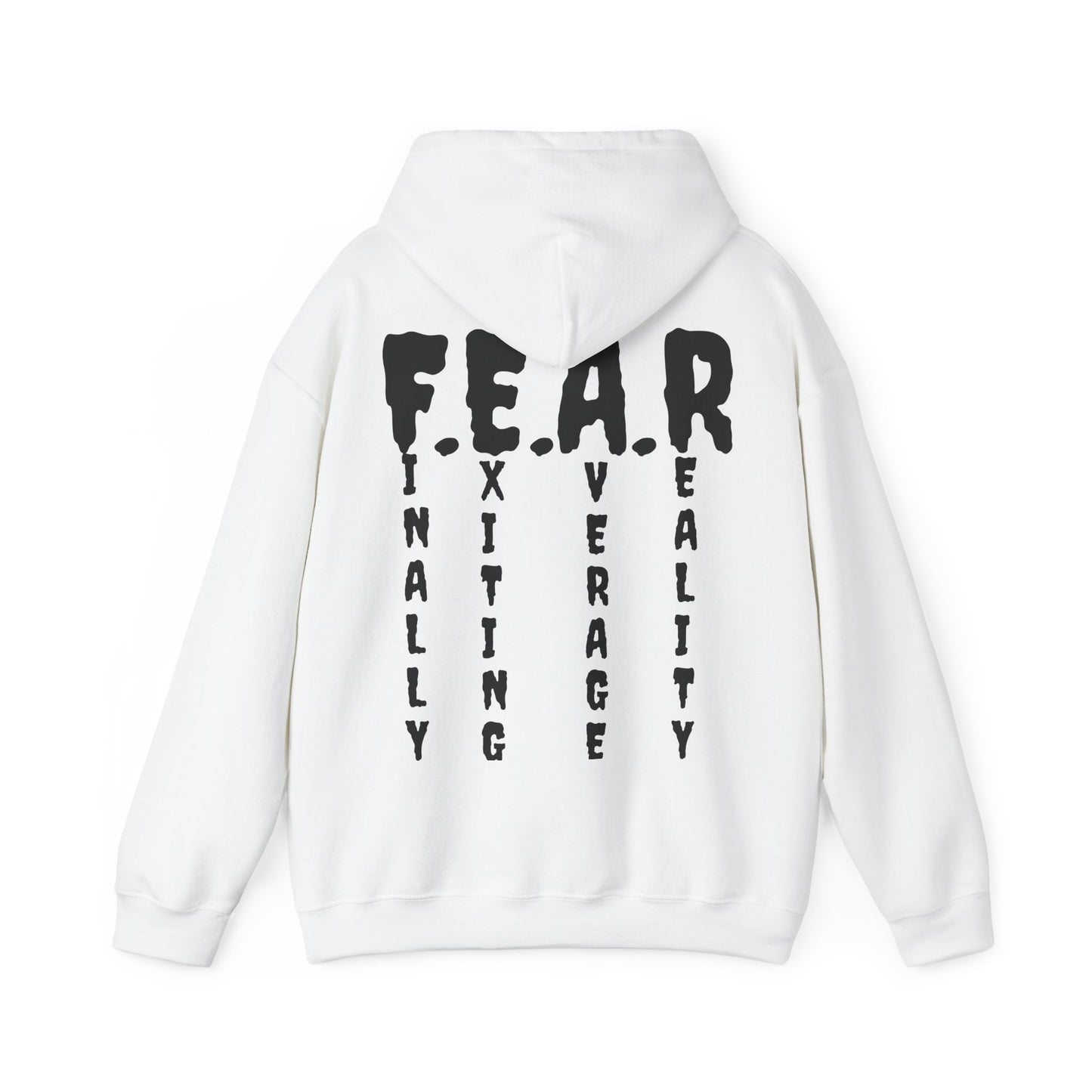 F E A R Acronym Roar Ember Hoodie // Finally Exiting Average Reality