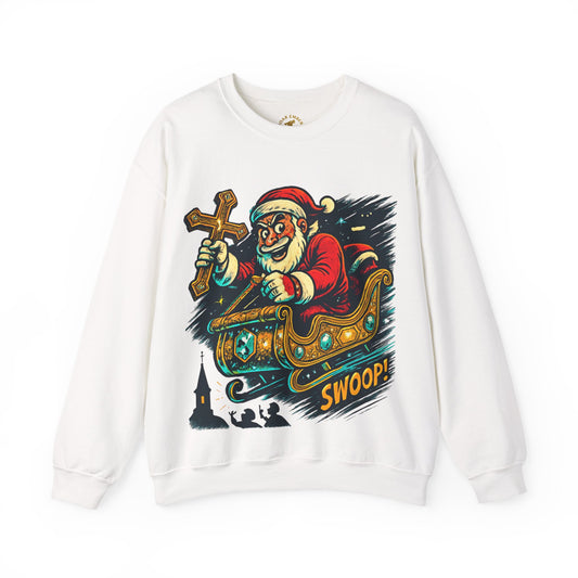 Santa Sleighing Christmas - Unisex Roar Ember Sweatshirt