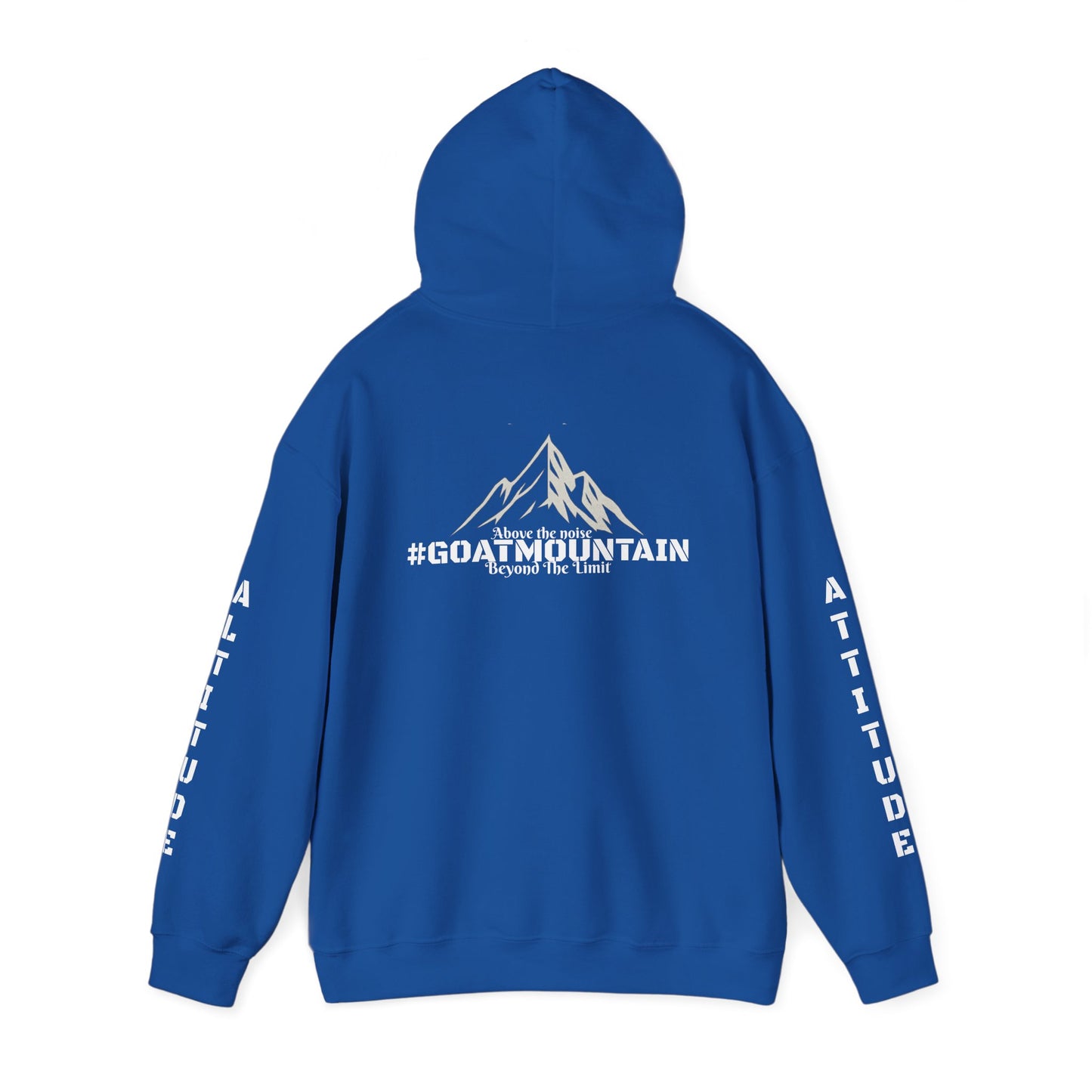 GOAT Mountain Altitude x Attitude Hoodie – Beyond the Limit Mountain Graphic | Motivational Gym & Streetwear