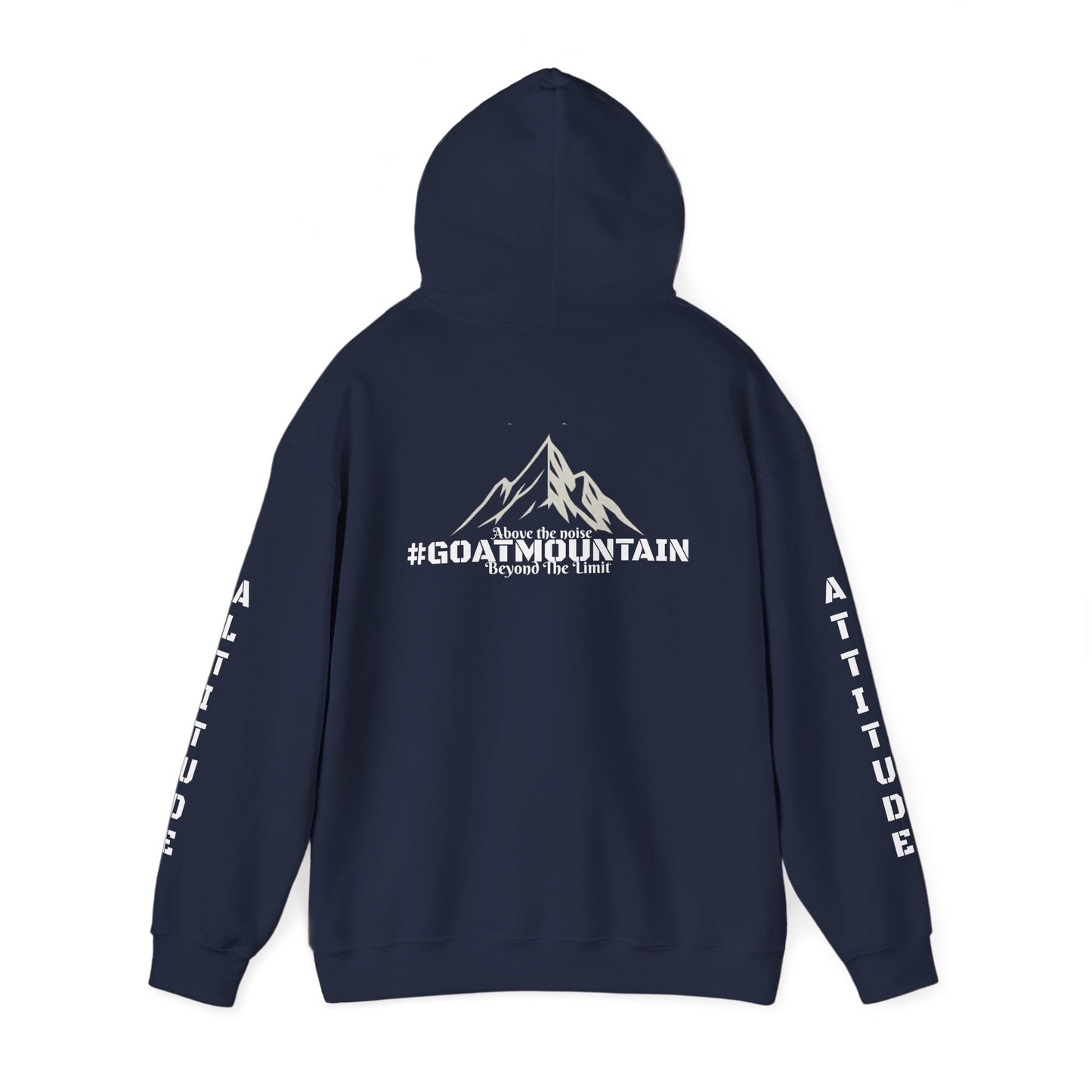 GOAT Mountain Altitude x Attitude Hoodie – Beyond the Limit Mountain Graphic | Motivational Gym & Streetwear