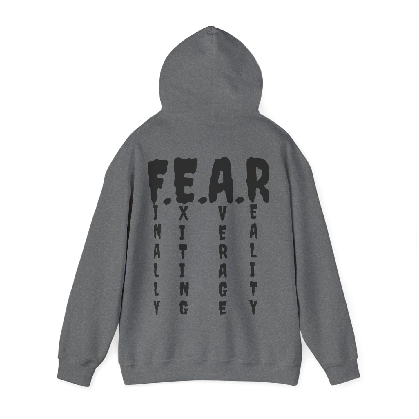 F E A R Acronym Roar Ember Hoodie // Finally Exiting Average Reality