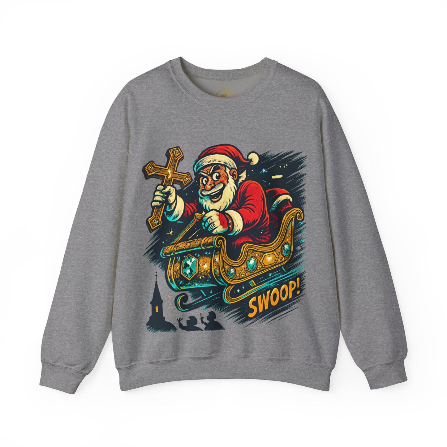 Santa Sleighing Christmas - Unisex Roar Ember Sweatshirt
