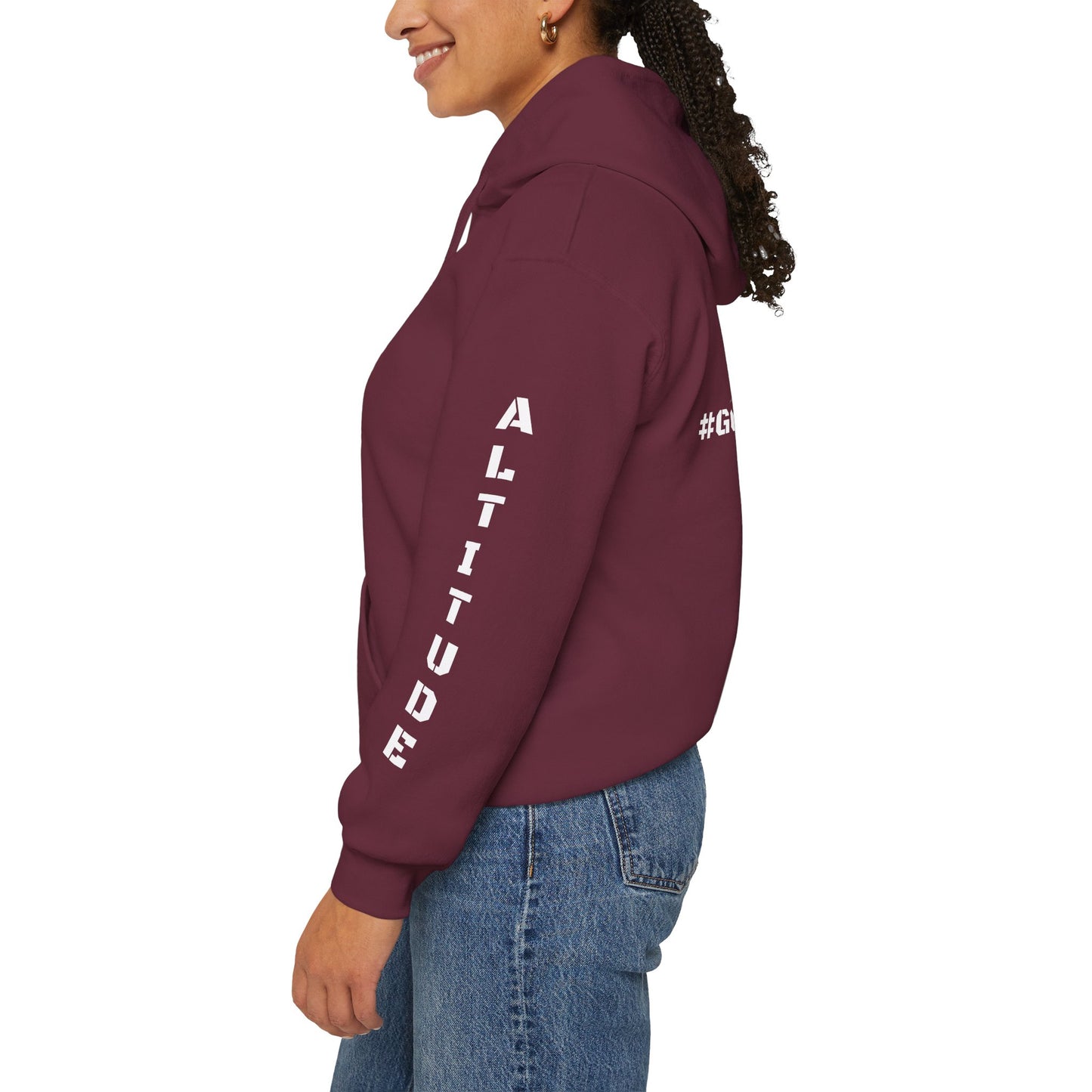 GOAT Mountain Altitude x Attitude Hoodie – Beyond the Limit Mountain Graphic | Motivational Gym & Streetwear