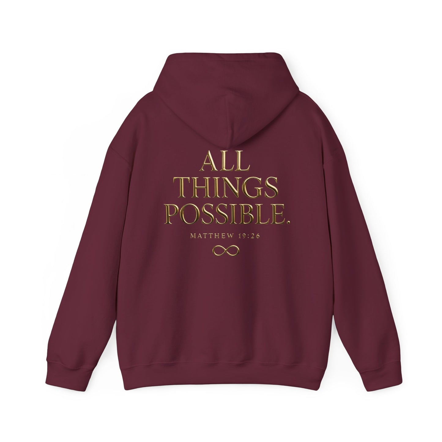 Matthew 19:26 All Things Are Possible - Roar Ember Hoodie