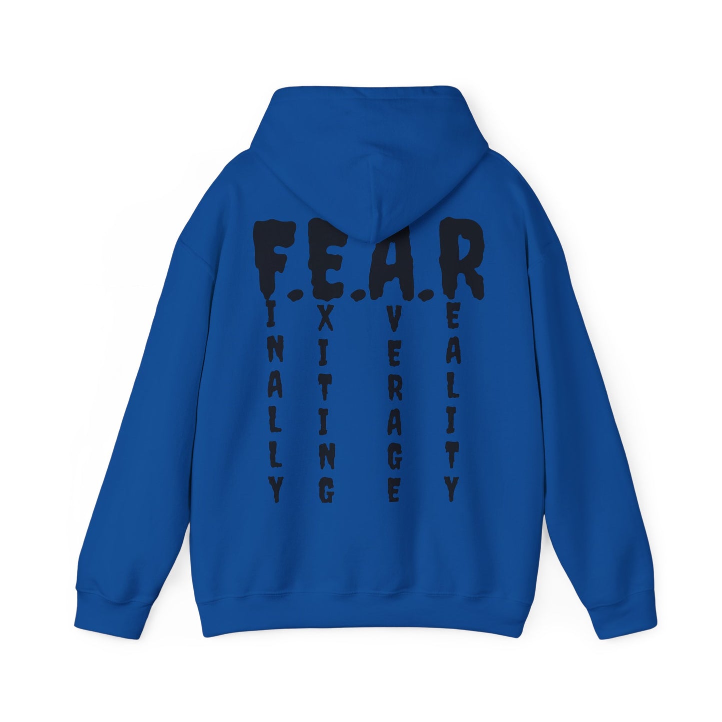 F E A R Acronym Roar Ember Hoodie // Finally Exiting Average Reality