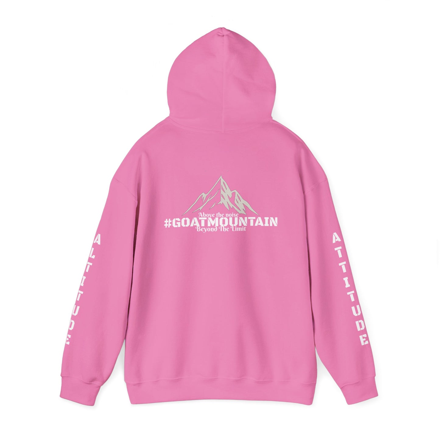 GOAT Mountain Altitude x Attitude Hoodie – Beyond the Limit Mountain Graphic | Motivational Gym & Streetwear