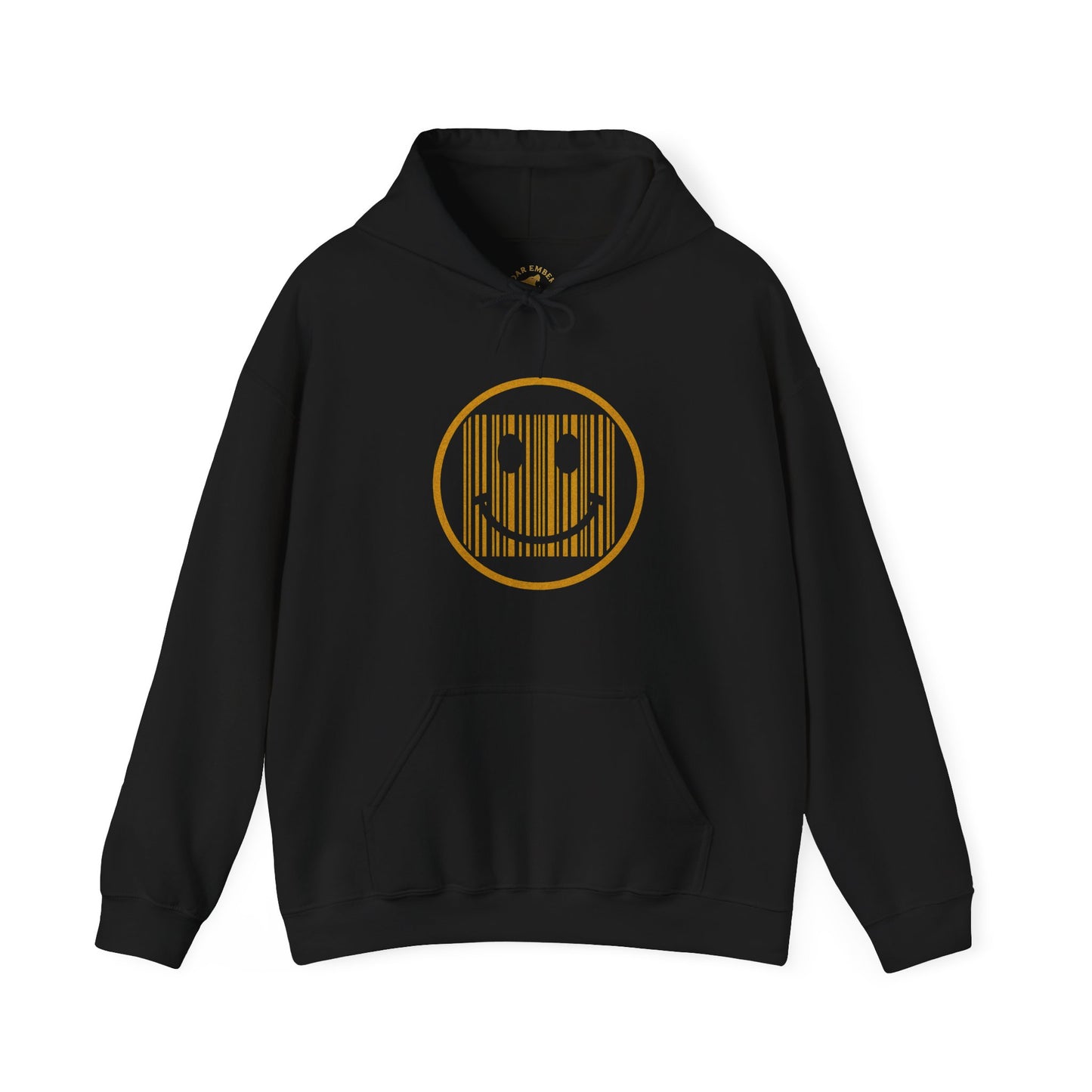 Barcode Smiley — Roar Ember Hoodie